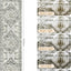 Tapete pasillo antiderrap estilo vintage 2x8ft gris/beige