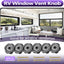 6 Pomos Ventilación Caravana Eje 1" Plástico