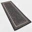 Alfombra área borde suave 2x6ft 1" negro/marfil