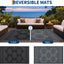 Alfombra exterior 8x10ft plástico impermeable reversible