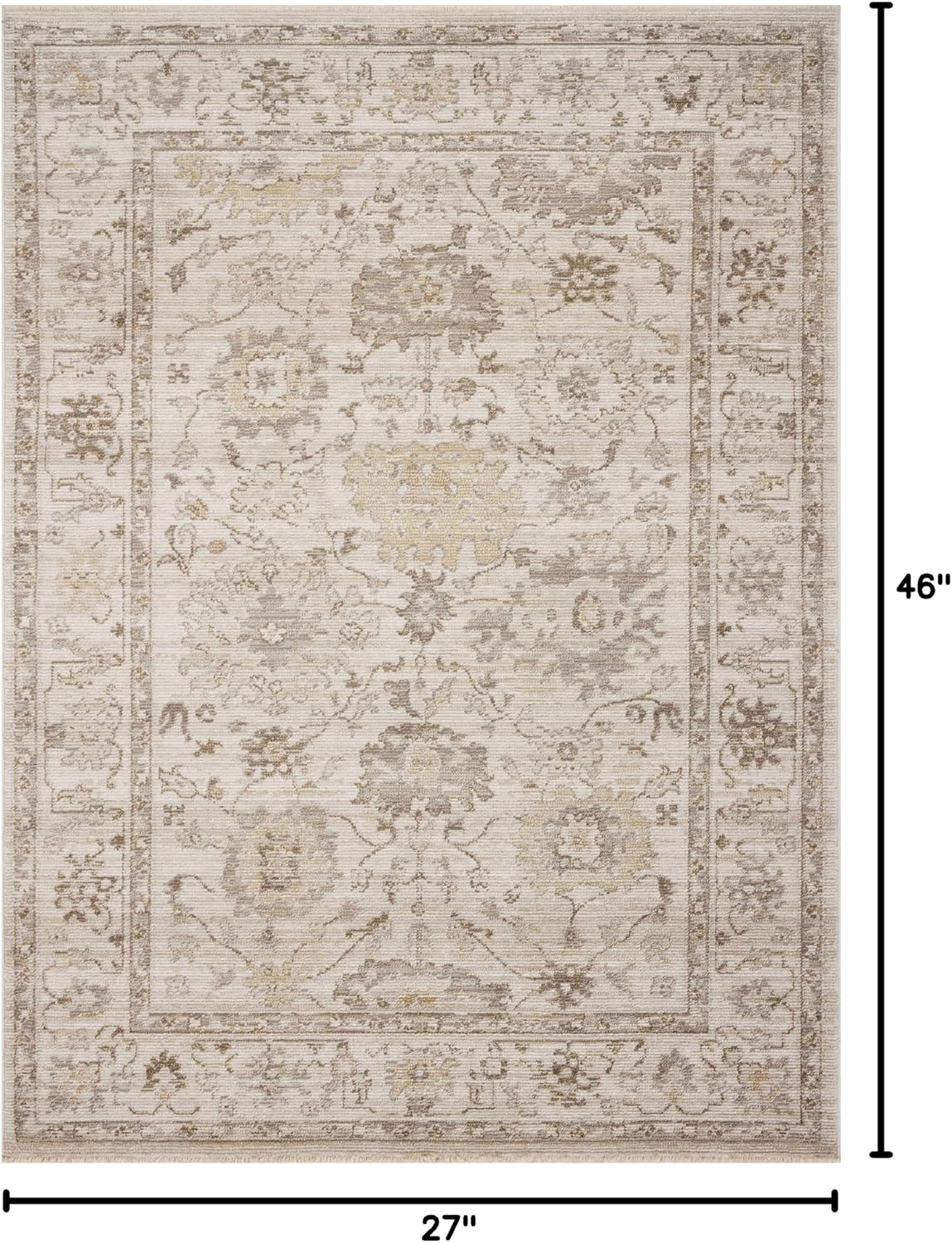 Alfombra decorativa Magnolia Home 2x4 beige