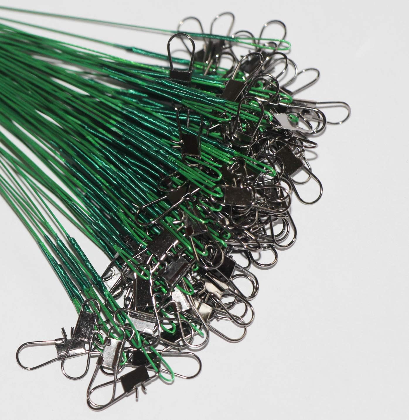60 Pzas Líderes Alambre Pesca 6-12pulg Con Broches