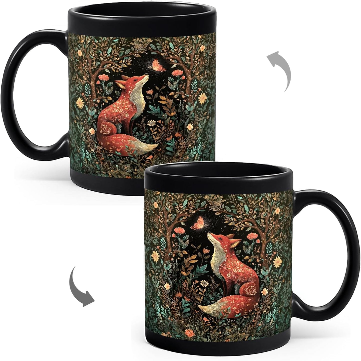 Taza Cerámica William Morris Estampado Zorro Regalo Vintage