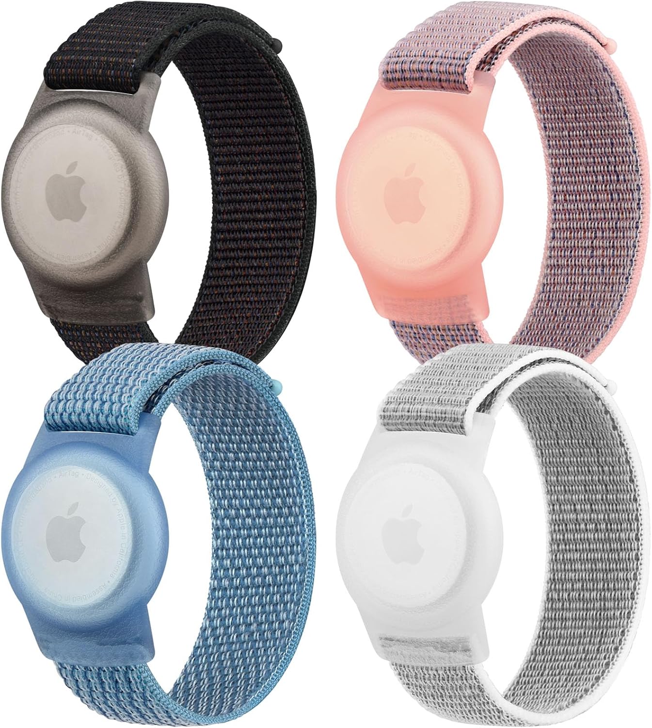 4 Pzas Pulsera Ajustable para Airtag Niños y Ancianos