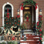 Bandera jardín Navidad 12x18" gato negro doble cara