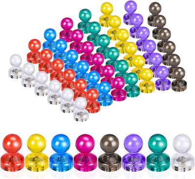 48 imanes coloridos para pizarra blanca 8 colores surtidos