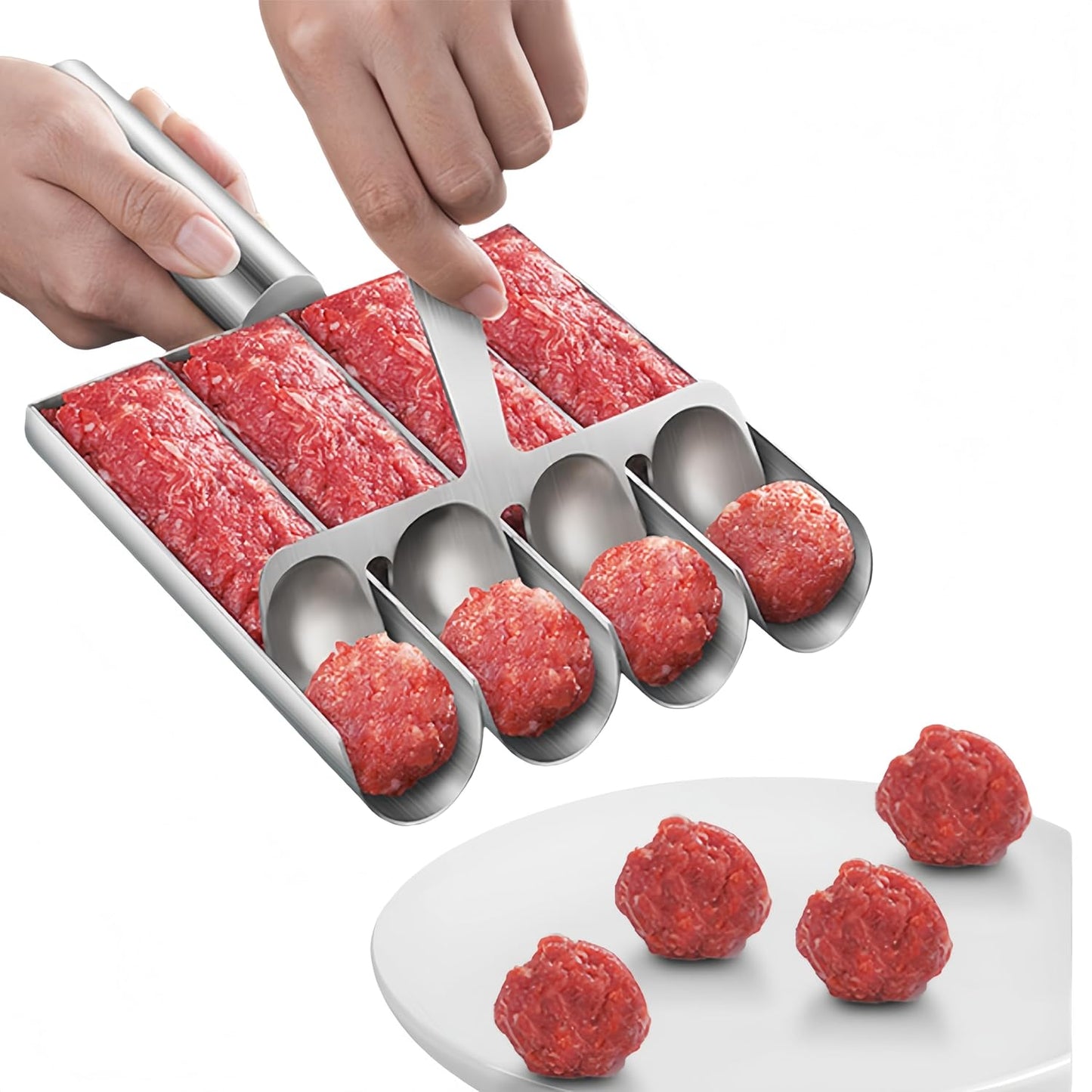Máquina albóndigas arroz y carne 4 funciones acero inox