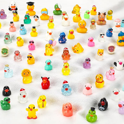 100 Pzas patos plástico mini figuras artesanales para jardín