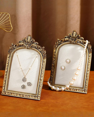 2 Pzas Soporte Joyas Dorado Organiz. Collares Anillos Aretes