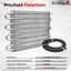Kit enfriador aceite universal 5/16" aluminio plateado 405