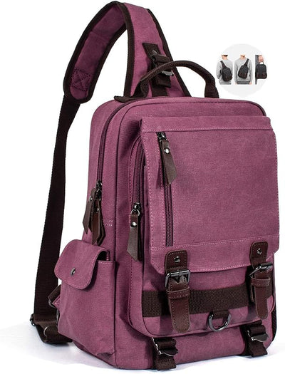 Bolso bandolera retro lona asa cruzada hombre mujer