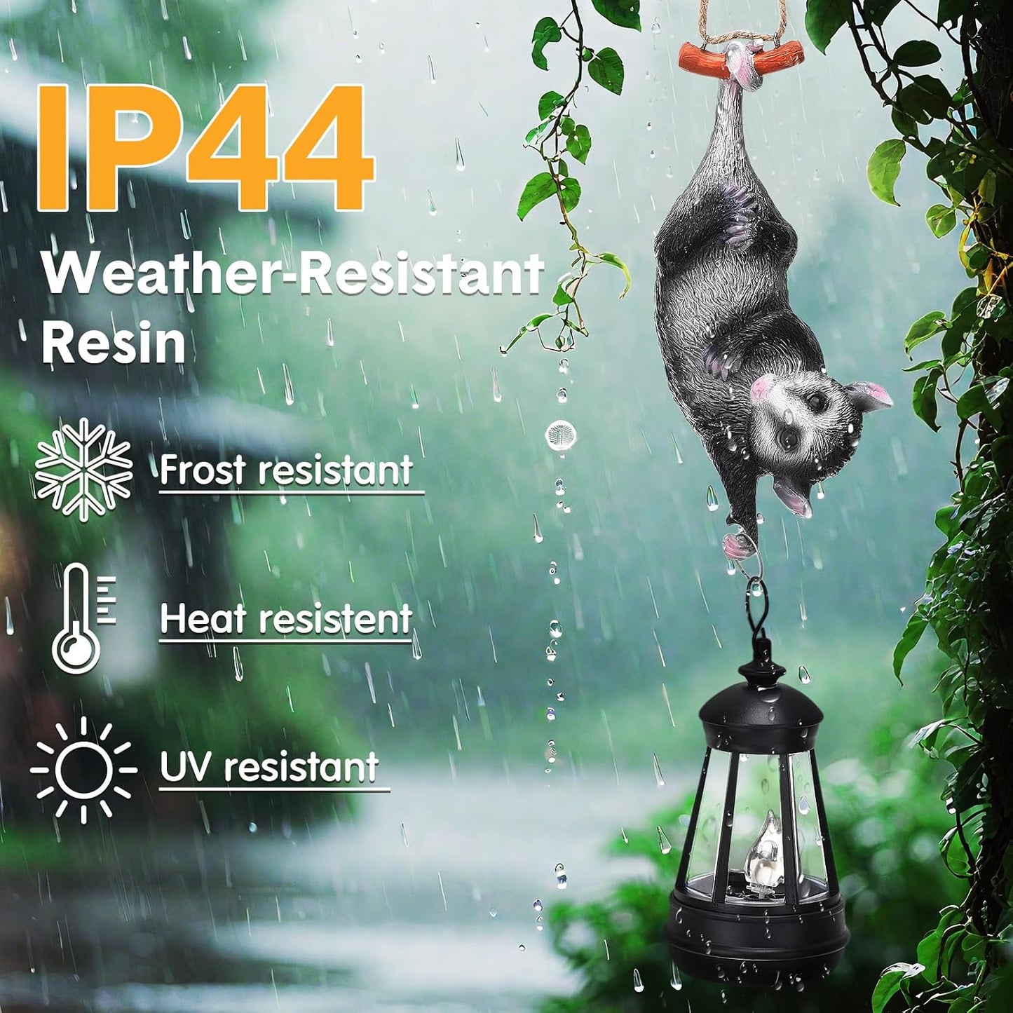Luz solar figura animal colgante 13" impermeable