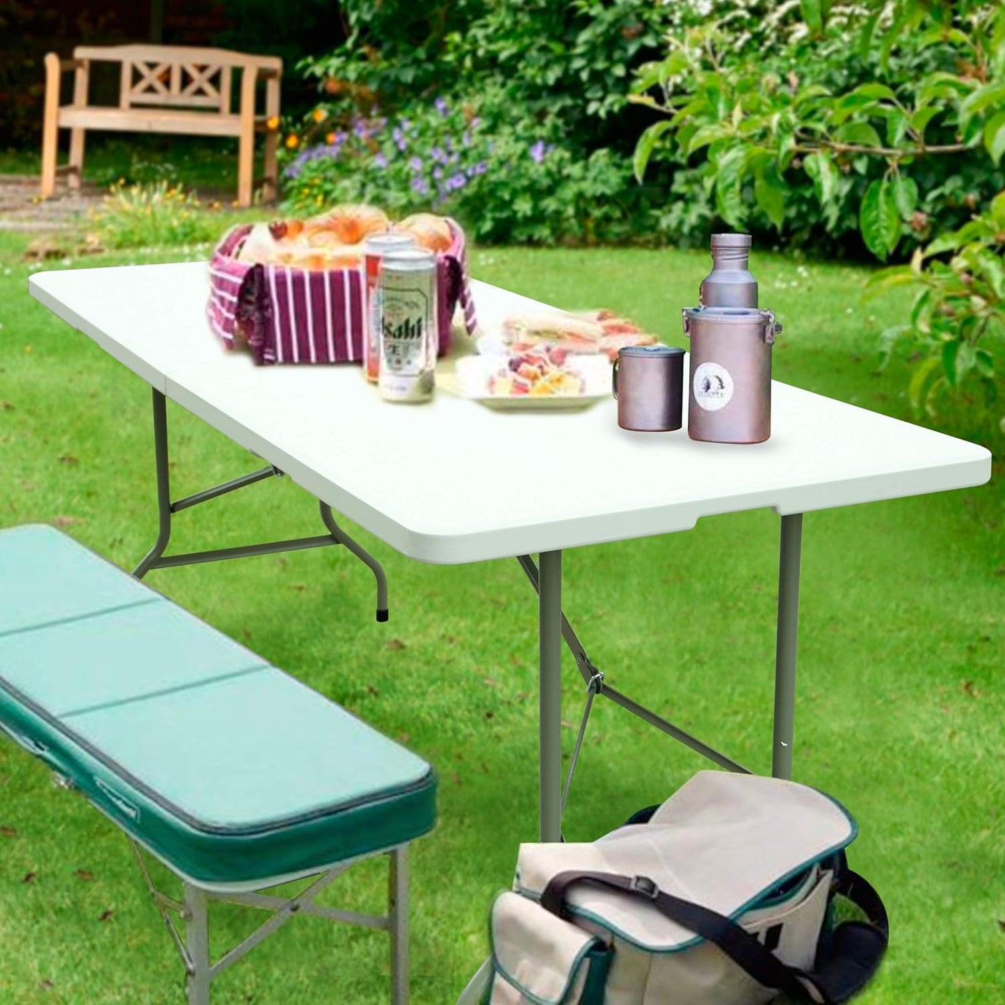 Mesa plegable plástico 1.8m para pícnic fiesta camping