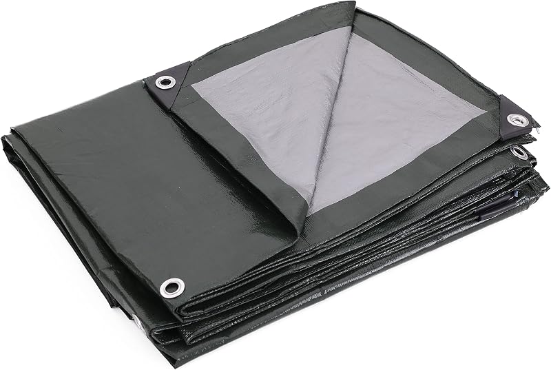 Lona polietileno reversible 8mil UV 25x40ft verde-plata