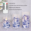 Velas parpadeantes azul y blanco con control