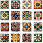 16 Azulejos Talavera Cerámica Mosaico Marroquí 1.9x1.9"