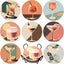 Juego 8 posavasos pintura diamante con soporte bebidas