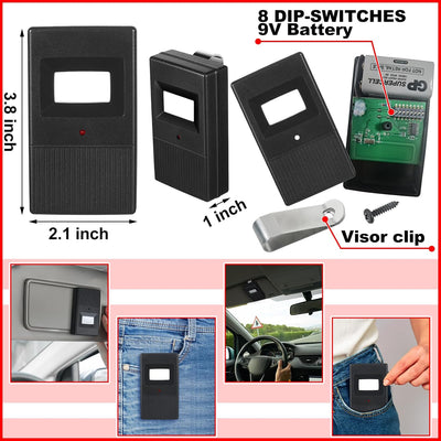 8 Control Remoto Puerta Garaje Comp Delta 3 DT 310MHz