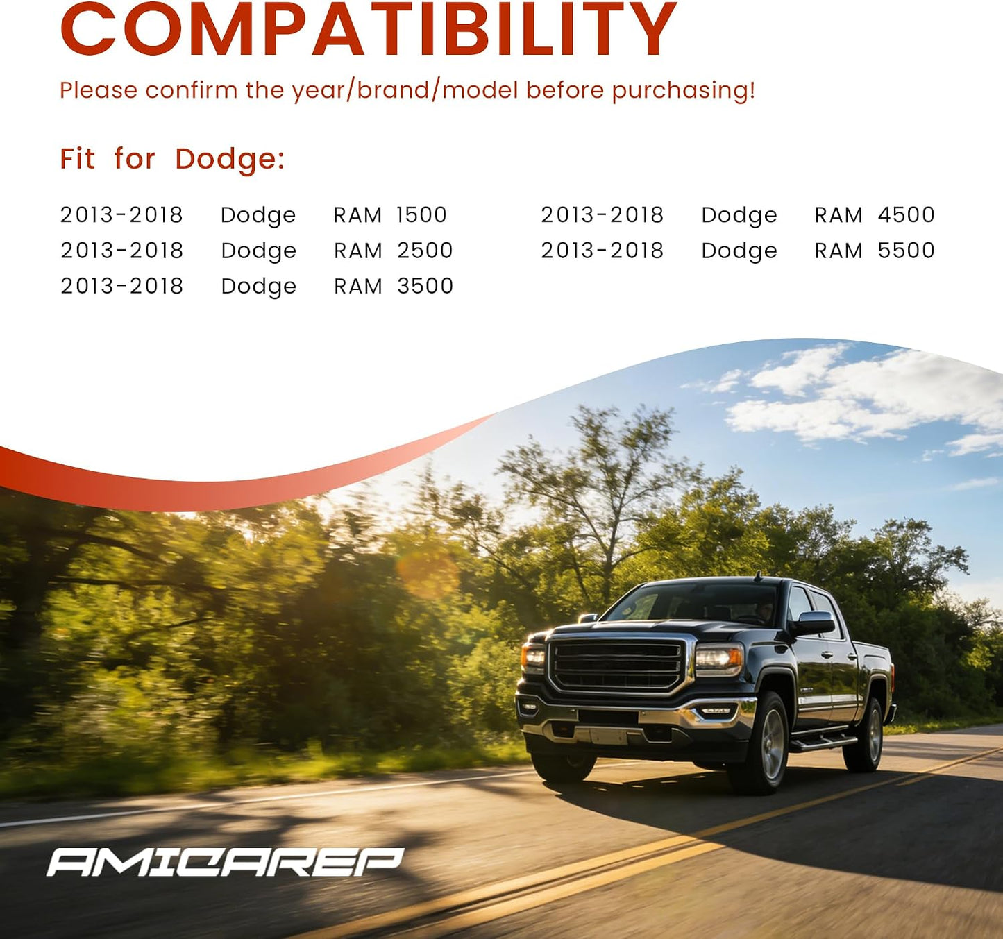 Llave reemplazo mando a distancia 433MHz para Dodge Ram