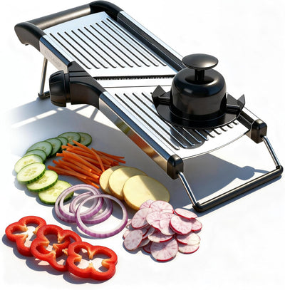 Rebanadora mandolina acero inox ajustable para verduras