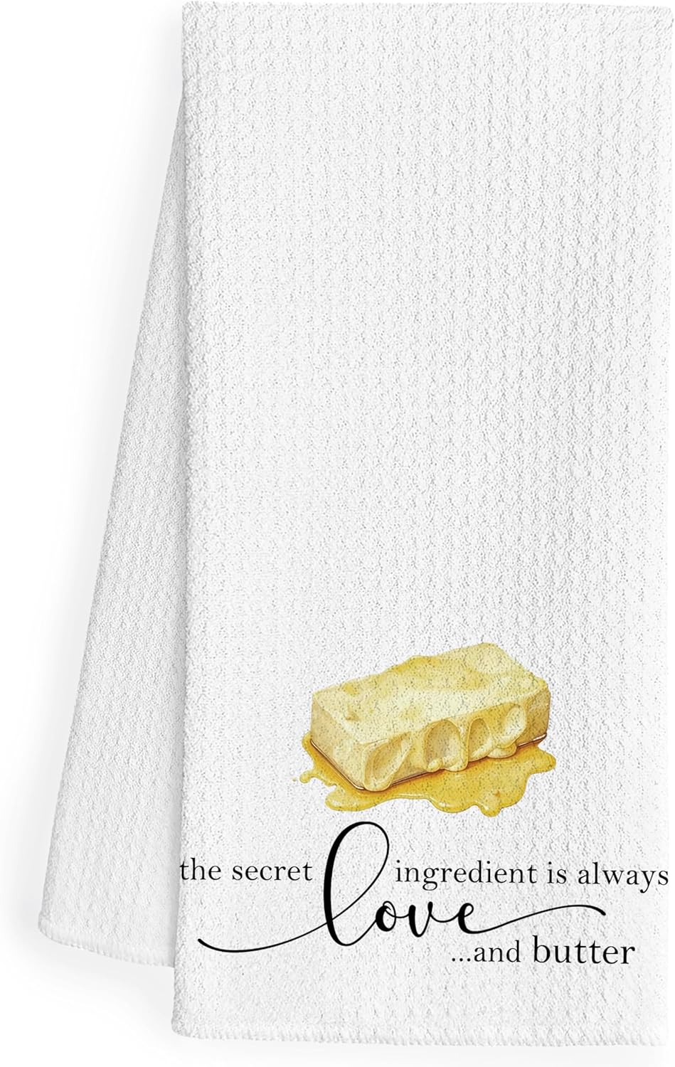 Toallas de cocina decorativas con mensaje de amor y mantequilla