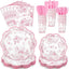 175 Platos Servilletas Florales Rosas Tazas Cubiertos Bodas
