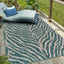Alfombra área Tsavo 4x6ft rectangular verde azulado