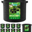 10 Pzas Bolsas Cultivo Tela 20gal Gruesas Negro