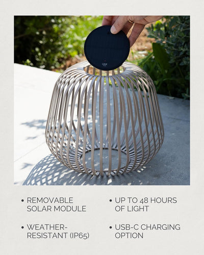 Lámpara LED solar inalámbrica luz blanca regulable