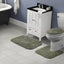 Set 3 Alfombras Baño Lavables Peludas Suaves Absorbentes