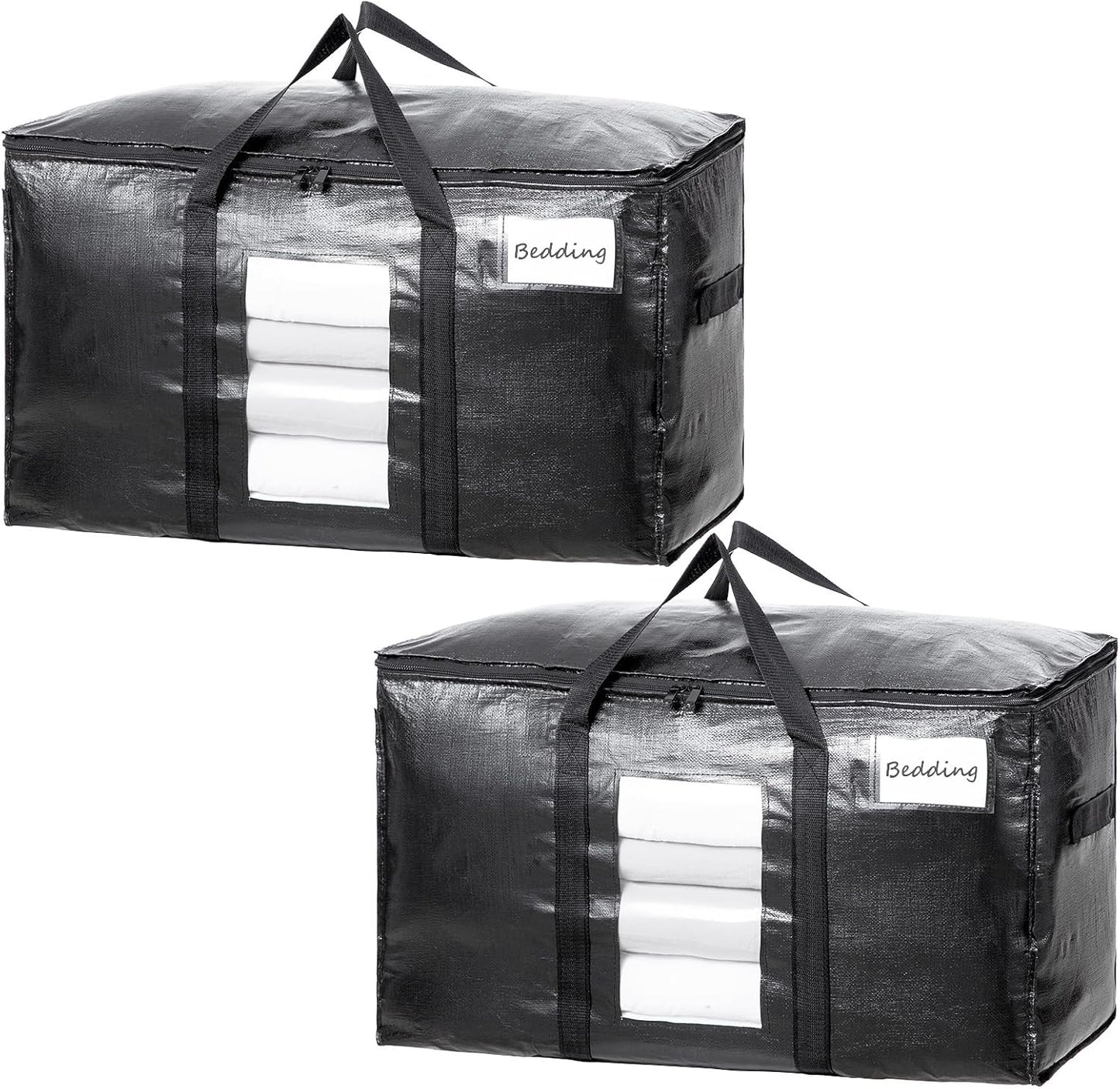 Bolsas mudanza grandes pack 2 negras resistentes con ventana