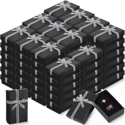 72 Cajas Regalo Joyería Vacías 2x3.1x1.1pulg Negro