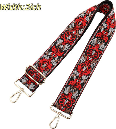 Correa extensora para bolso de lona y flores