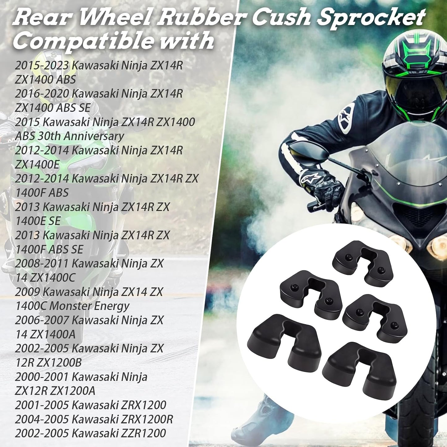 Amortiguador goma buje rueda trasera comp Kawasaki ZX12R