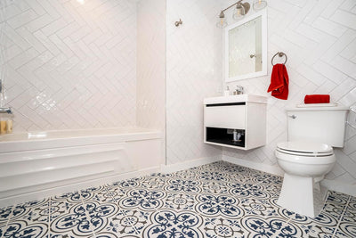 Azulejo cerámica brillante 4x12pulg baño cocina pared ducha
