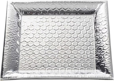 Bandeja cuadrada acero inox patrón panal 14x14pulg