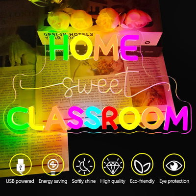 Letrero neón LED para decorar aula profesor