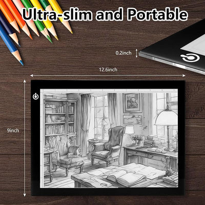 Almohadilla luz trazado A4 USB Artcraft para artistas dibujo