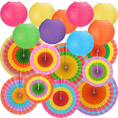 18 Linternas Papel Cinco de Mayo Decoración Fiesta