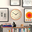 Reloj pared estudio redondo moderno 12pulg naranja versátil