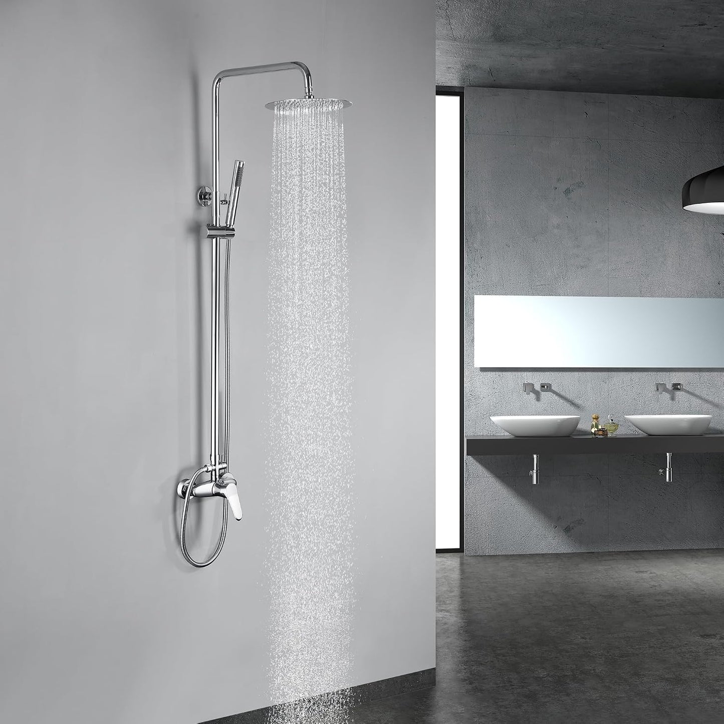 Kit ducha exterior cromado SS304 alta presión