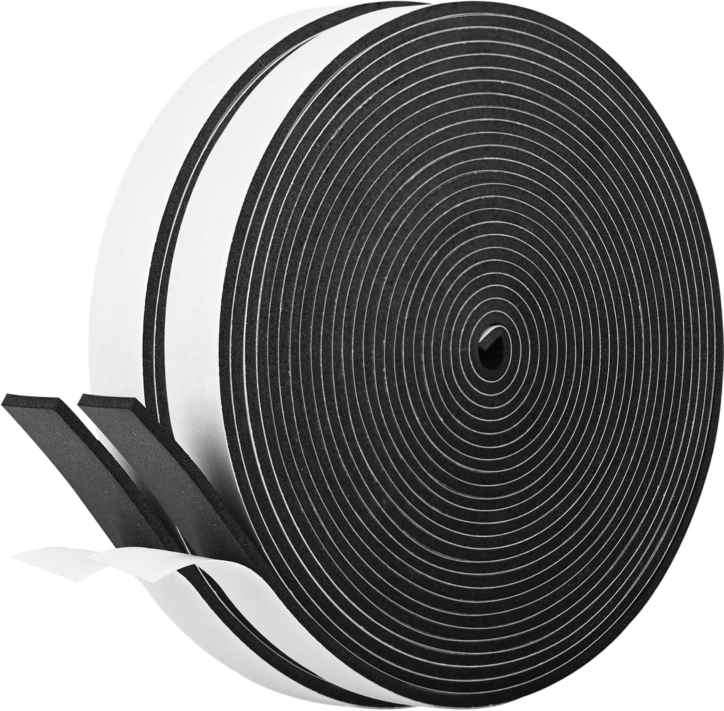 Cinta espuma autoadhesiva 1/2x1/4pulg 52ft aislamiento puertas ventanas