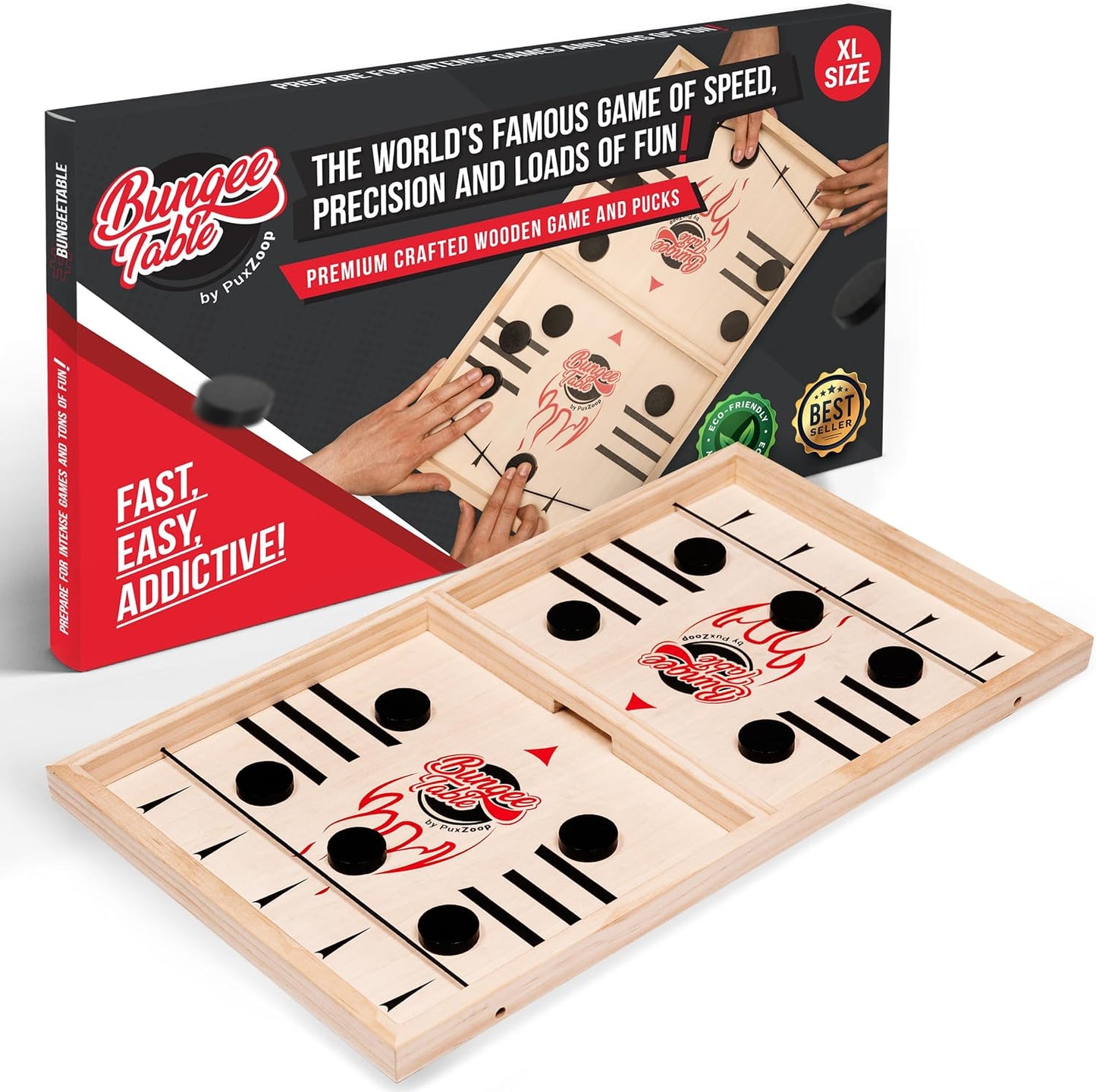Tablero Air Hockey Madera Set Velocidad Precisión
