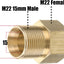 Acoplador lavadora presión M22 4500 PSI bronce resistente