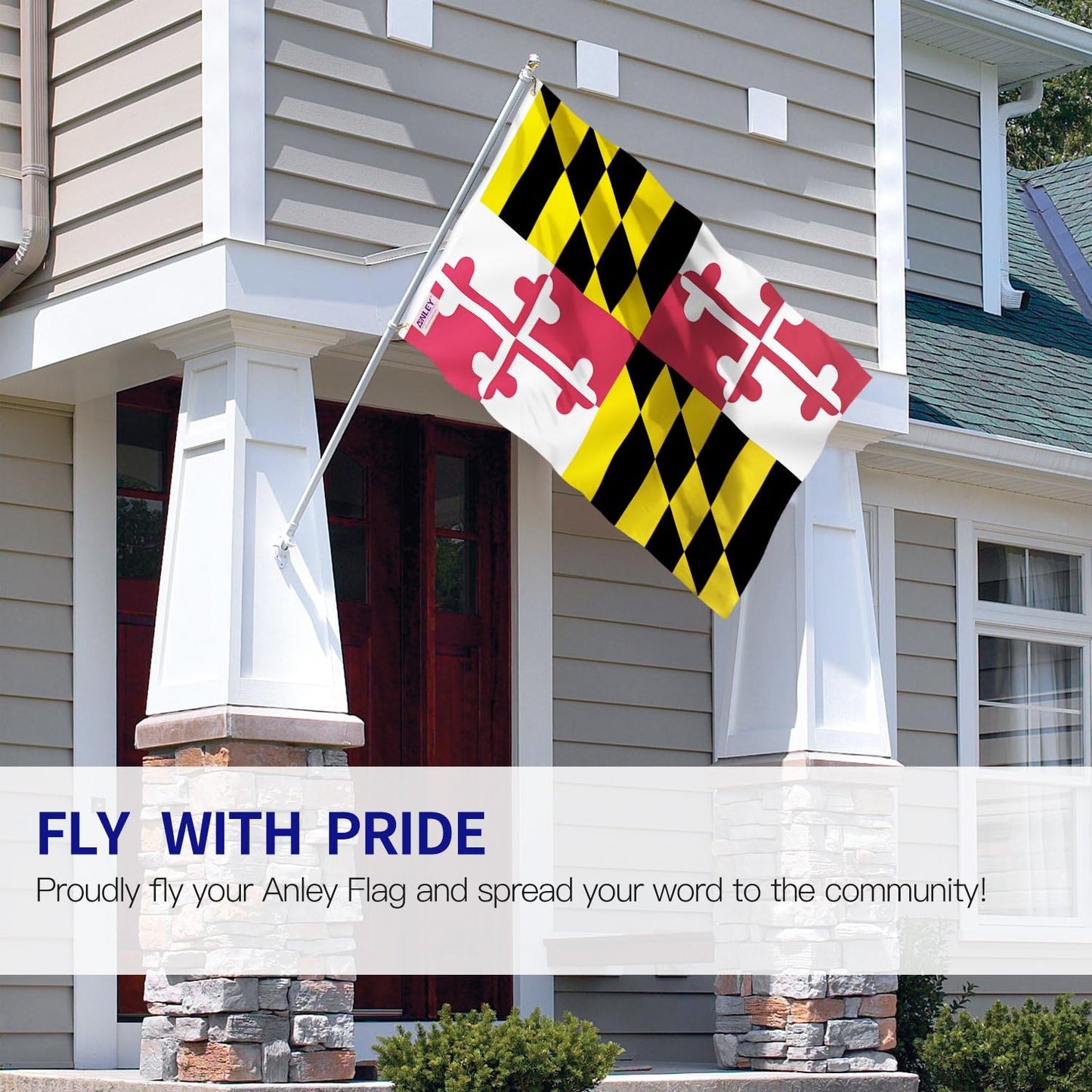 Bandera con estados EE.UU. Maryland
