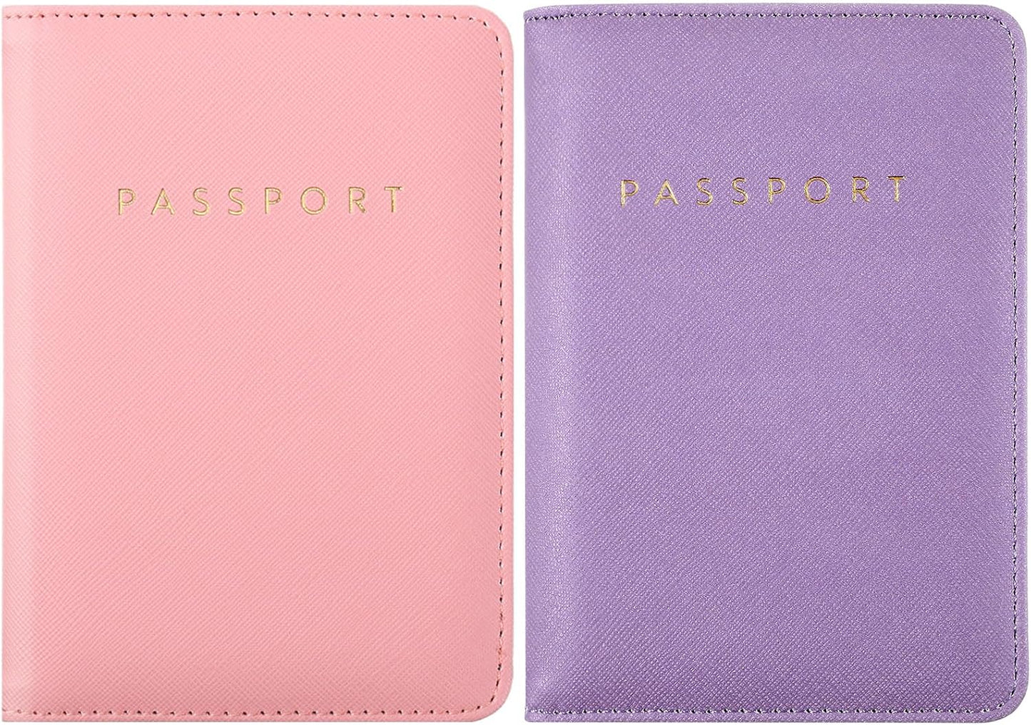 2 Pzas Funda Pasaporte Impermeable Cuero para Viaje