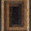 Alfombra geométrica negro/beige 43x62"