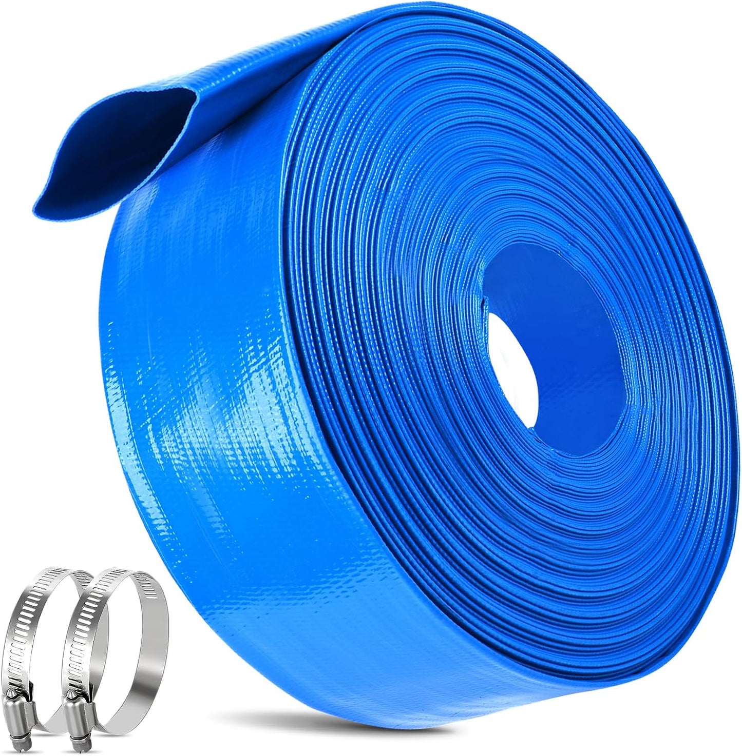 Manguera piscina 2.5pulg x 110ft doble PVC resistente