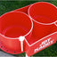 Soporte bebidas al aire libre set 2 rojo/blanco con estacas