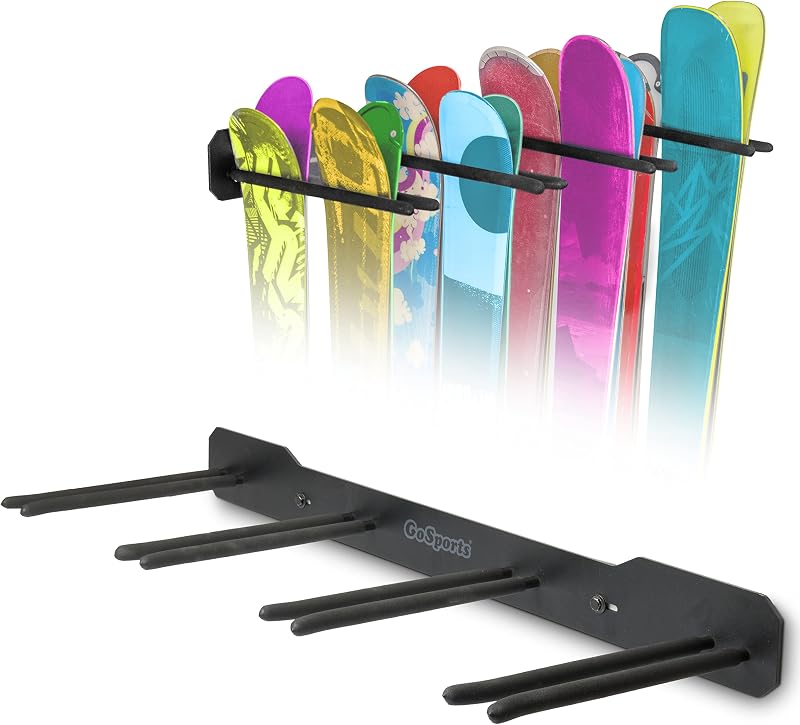 Estante pared para esquís y snowboard 2 u 8